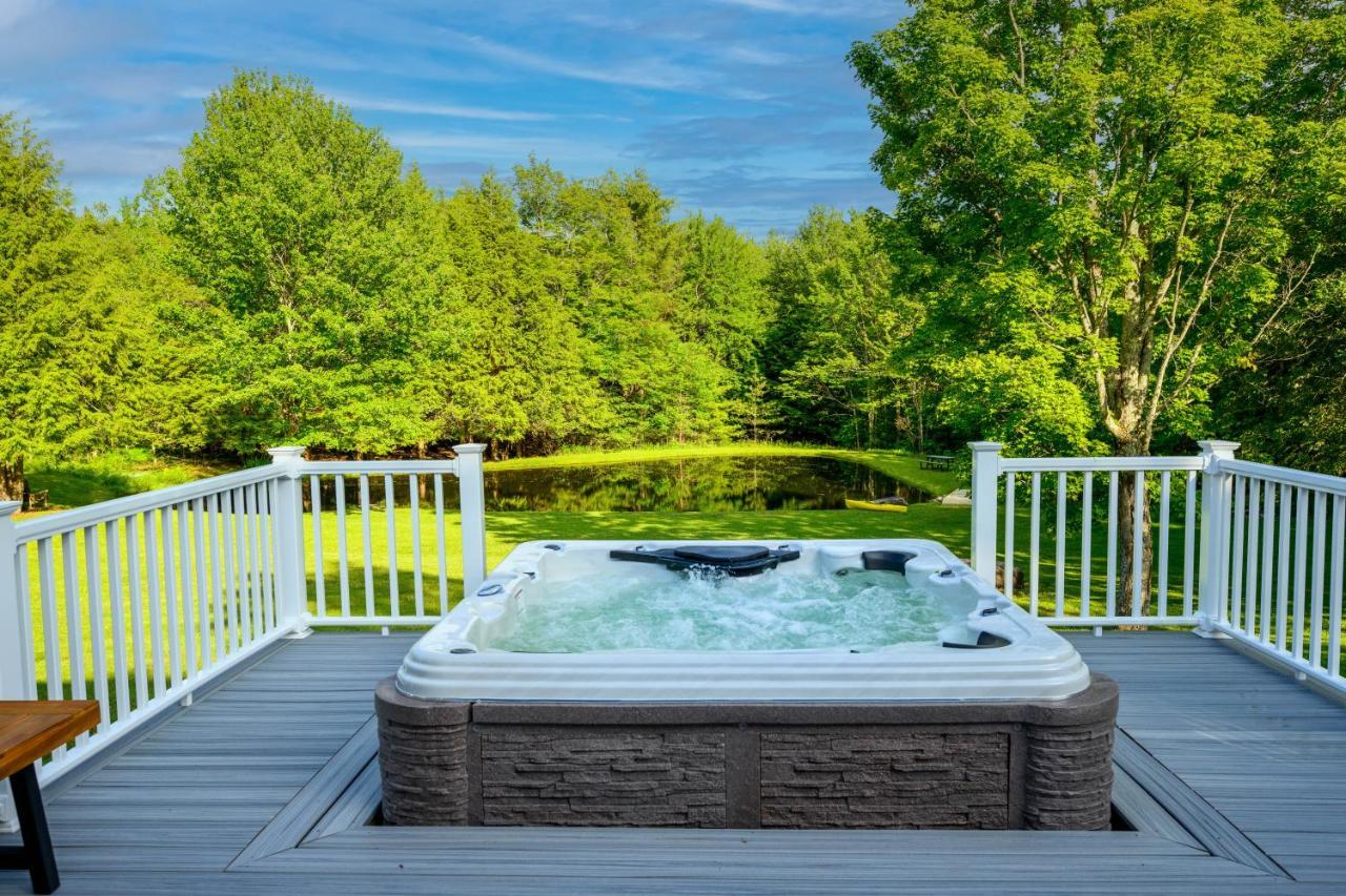 Mountain Blue Vista - Luxury Retreat Near Ski Resorts With Pond, Firepit And Hot Tub Windham Eksteriør bilde