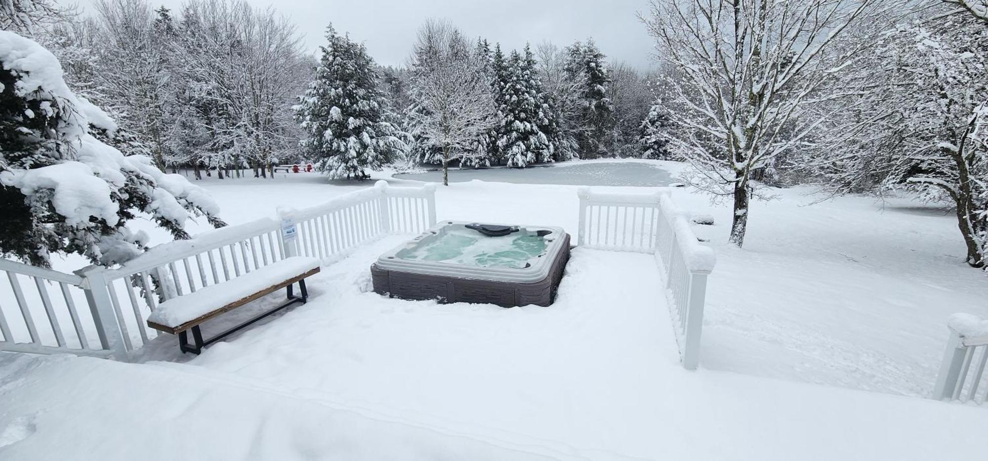 Mountain Blue Vista - Luxury Retreat Near Ski Resorts With Pond, Firepit And Hot Tub Windham Eksteriør bilde